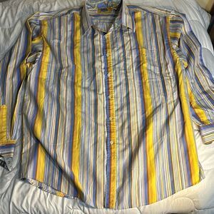 Brooklyn Express XXL Multi Color Causal Dress Buttom Down Long Sleeve Shirt
